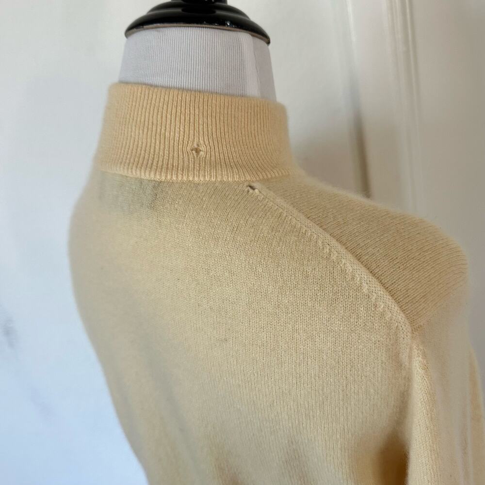 Charter Club Pastel Yellow 100% Cashmere Turtleneck Cozy Sweater Quiet Luxury - Picture 4 of 13